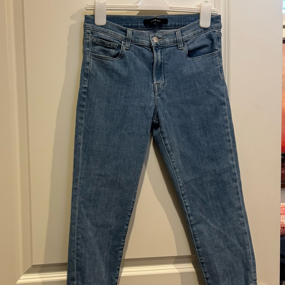 J Brand 835 Ankle Mid Rise Crop Skinny Jeans - Lightyear Size 28